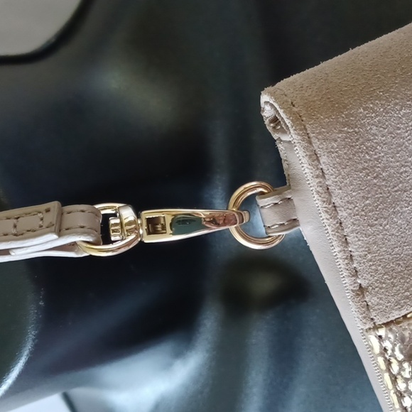 White House Black Market- Taupe Leather Wristlet - Picture 5 of 7